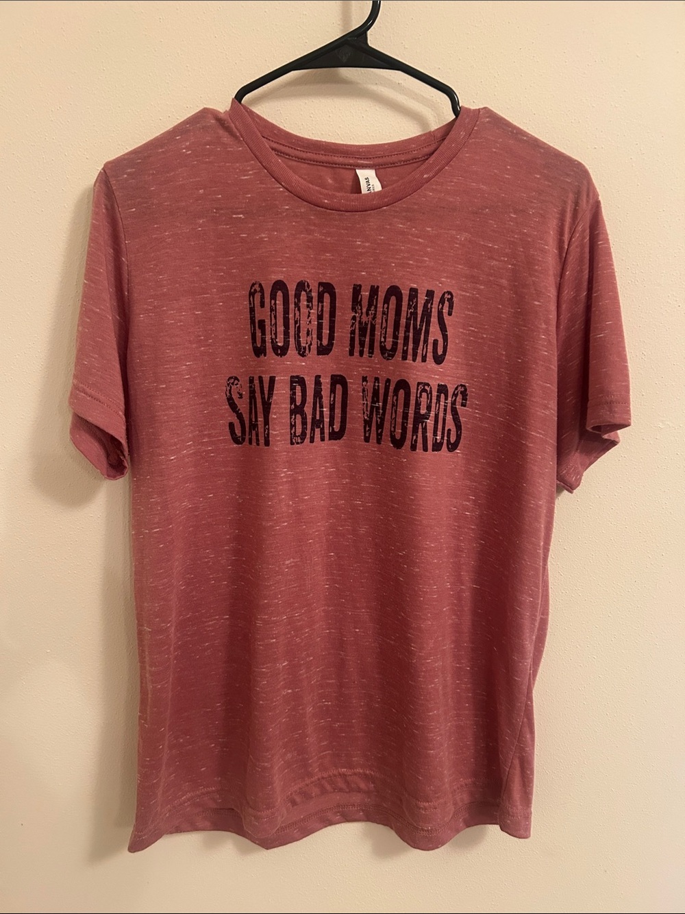 Bella Canvas Dusty Rose Graphic Tee with Black Print